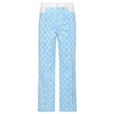 Pink Hearts Bell Bottom Trousers