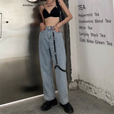 High Waisted Jeans With Leg Harness