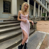 Loose Pink Party Midi Dress