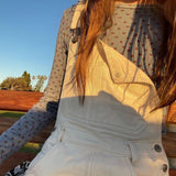 Wide Leg White Overalls Jeans
