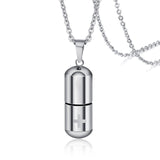 Hollow Pill Case Necklace