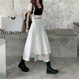 Irregular Pleated Midi Skirt