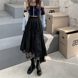 Irregular Pleated Midi Skirt