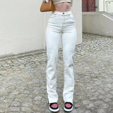 High Waisted Wide Leg Denim