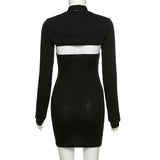 2 Piece Black Mini Dress