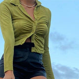 Velour Button Up Top