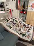 Keith Haring Throw Blanket