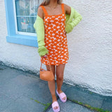 Knitted Floral Mini Dress