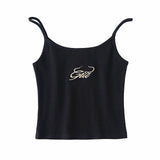 GIA Diamond Embroidered Ribbed Top