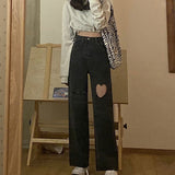 Heart Cut Mom Jeans