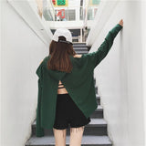 Slit Back Hooded Sweatshirt
