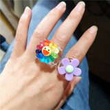 Resin Rainbow Ring