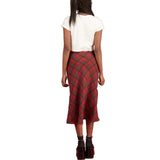 Vintage 90s Plaid High Waist Maxi Skirt