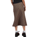 Vintage 90s Plaid High Waist Maxi Skirt