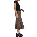 Vintage 90s Plaid High Waist Maxi Skirt