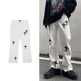 Cross Embroidered Jeans
