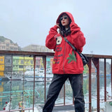 Oversized Smiley Weed Zip Up Hoodie