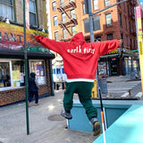 Oversized Smiley Weed Zip Up Hoodie