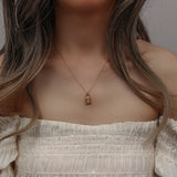 Old English Custom Engraved Lock Necklace