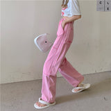 High Waisted Pink Work Jeans