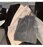 Pleated Corduroy Wide Trousers