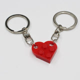 2Pcs Lego Love Keychain