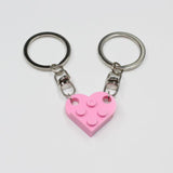 2Pcs Lego Love Keychain