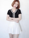 Striped Knitted Crop Top