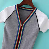 Striped Knitted Crop Top