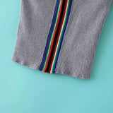 Striped Knitted Crop Top