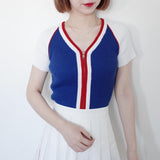 Striped Knitted Crop Top