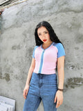 Striped Knitted Crop Top