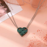 2 Pcs Lego Heart Necklaces