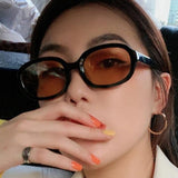 Unisex Oval Tinted Glasses