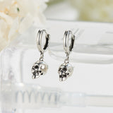 Sterling Silver Skull Earrings