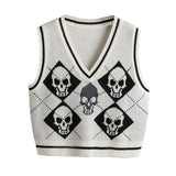 Skull Knit Vest