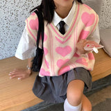 Heart Vest & Cardigan