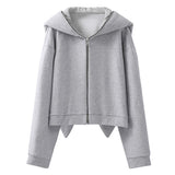 Bunny Ears Zip Up Hoodie