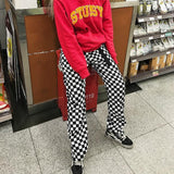 Black And White Checkerboard Trousers