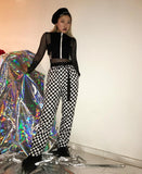 Black And White Checkerboard Trousers