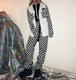 Black And White Checkerboard Trousers