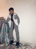 Black And White Checkerboard Trousers
