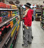 Black And White Checkerboard Trousers