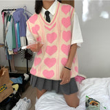 Heart Vest & Cardigan