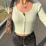 Ribbed Button Up Sweater