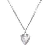 Silver Heart Locket Necklace