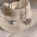 Silver Heart Locket Necklace