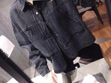 Loose Black Denim Jacket