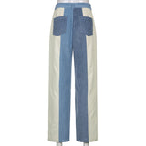 Blue Cream Corduroy Pants