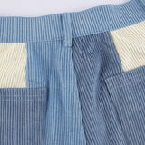 Blue Cream Corduroy Pants